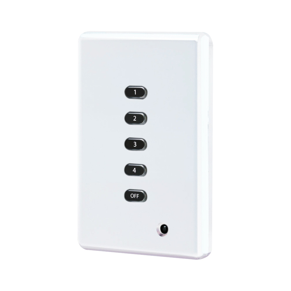 Product image for D8000 Commercial Lighting Control Systems, Push Button Station, 5 Buttons: Blank, Color: White