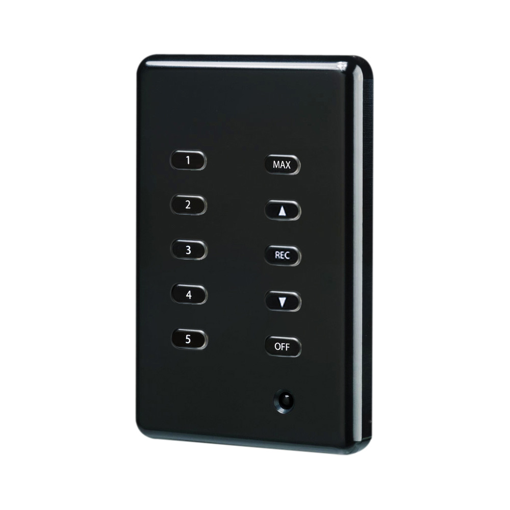 Product image for D8000 Commercial Lighting Control Systems, Push Button Station, 10 Buttons: Presets 1 thru 8, Max, Off, Color: Black