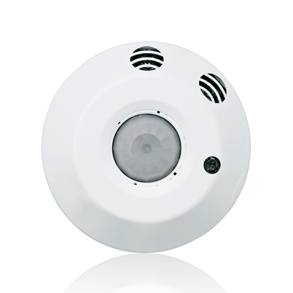 Product image for Occupancy Sensor with Integrated Photocell, Line Voltage, Dual Relay, Multi-Tech, Ceiling Mount, 500SF, 120-277V, Extended Range Lens installed, Provolt™