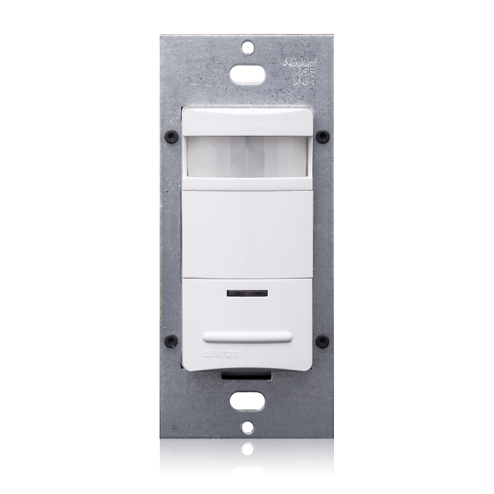 Product image for Occupancy Sensor, PIR, Wall Switch, 2100SF, 120-277V, White, Auto-ON/Auto-OFF Only, Decora®