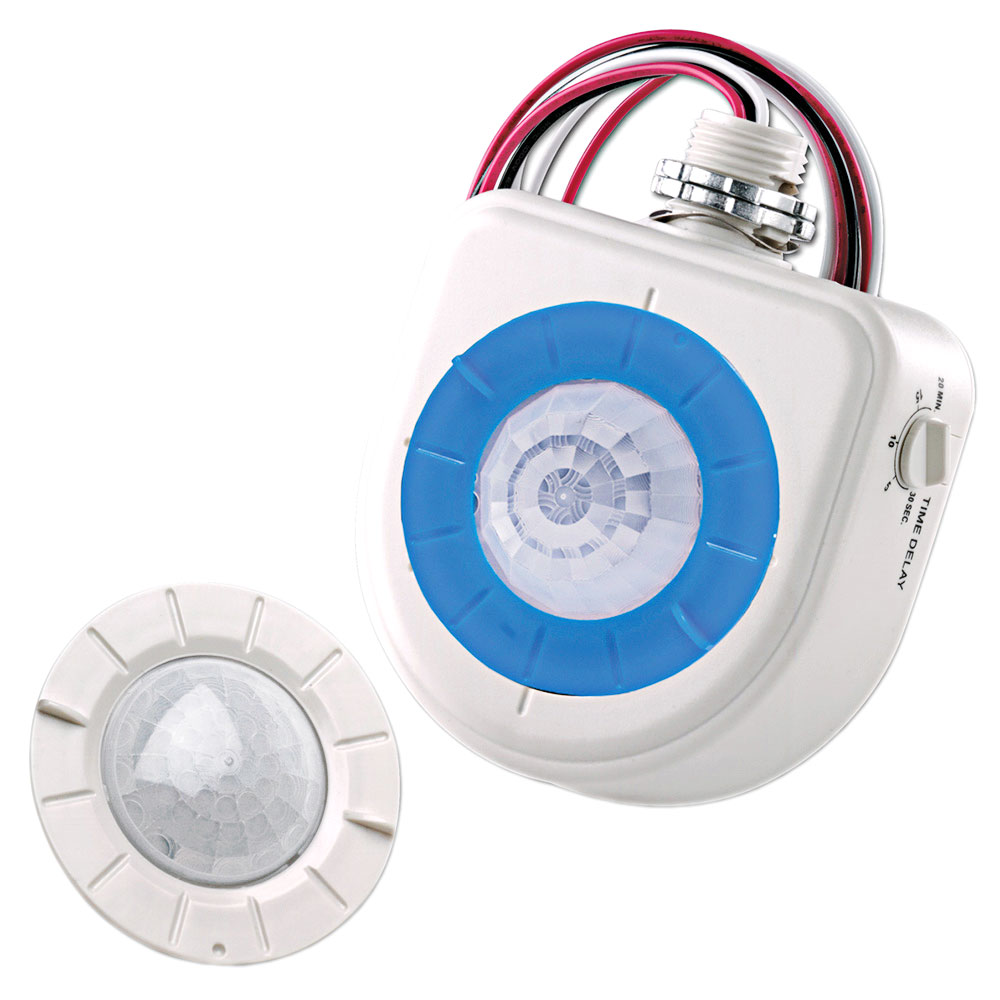 Product image for Occupancy Sensor, Fixture Mount, PIR, High Bay, 2 Interchangeable Lenses and Aisle Mask, 480V, No Neutral, White