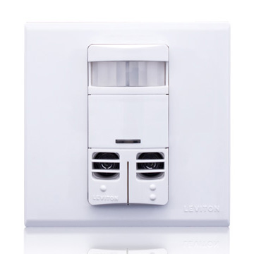 Product image for Product Line: OSSMD, Form Factor: 3x3, Technology: Multi-Technology PIR/Ultrasonic, Switch Type: Single-Pole, Dual Relay, Fan Model, Mounting: Wall Switch, Device Type: Occupancy Sensor, Coverage (Sq.Ft.): 223m2