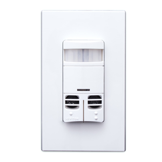 Product image for Product Line: OSSMD, Technology: Multi-Technology PIR/Ultrasonic, Switch Type: Single-Pole, Dual Relay, Mounting: Wall Switch, Device Type: Occupancy Sensor, Coverage (Sq.Ft.): 2400 Sq. Ft., Pattern: 180&deg;, Color: Almond-