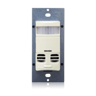 Product image for Product Line: OSSMD, Technology: Multi-Technology PIR/Ultrasonic, Switch Type: Single-Pole, Dual Relay, Fan Model, Mounting: Wall Switch, Device Type: Occupancy Sensor, Coverage (Sq.Ft.): 2400 Sq. Ft., Pattern: 180&deg;, Color: Lt Almond