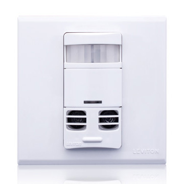 Product image for Product Line: OSSMT, Form Factor: 3x3, Technology: Multi-Technology PIR/Ultrasonic, Switch Type: Single-Pole, Mounting: Wall Switch, Device Type: Occupancy Sensor, Coverage (Sq.Ft.): 223m2, Voltage: 120/208/220/230/240VAC, 50/60Hz