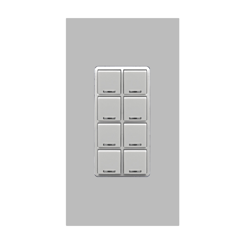 Product image for Color Change Kit with Engraving for GreenMAX® Digital Keypad, Light Switch, 8 Button, Gray