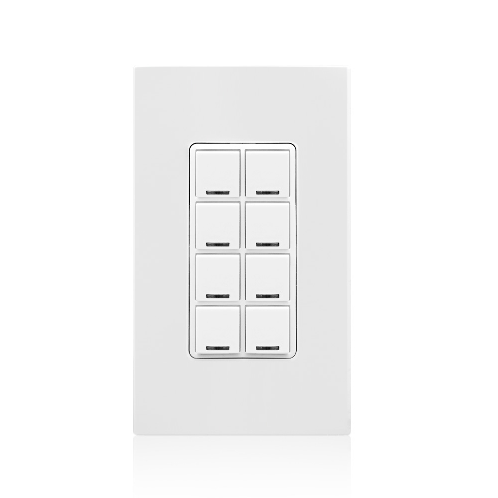 Product image for GreenMAX® Digital Keypad, Light Switch, 8 Button, LumaCAN3, White
