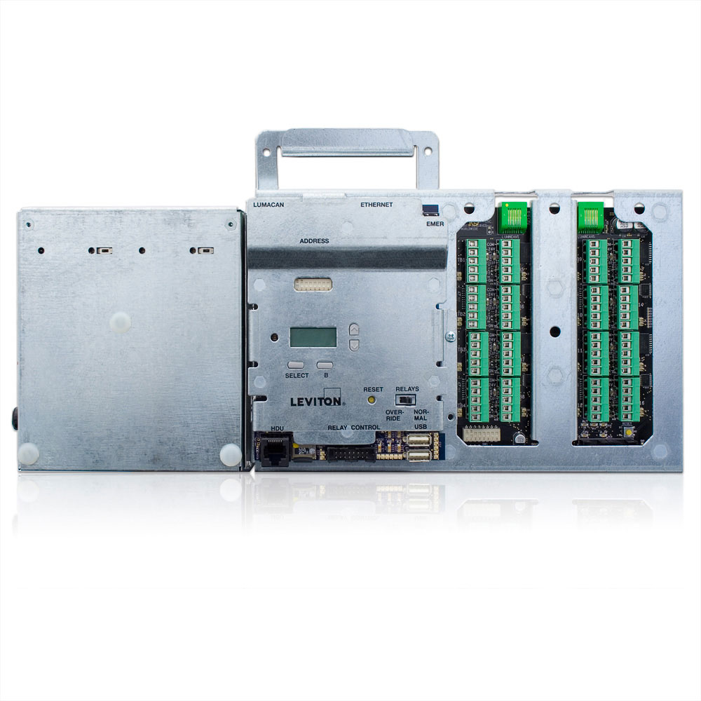 Product image for GreenMAX® Main Command Module for Relay Panel with 16-port low voltage input card, 100-277VAC, 50/60Hz, LumaCAN 1