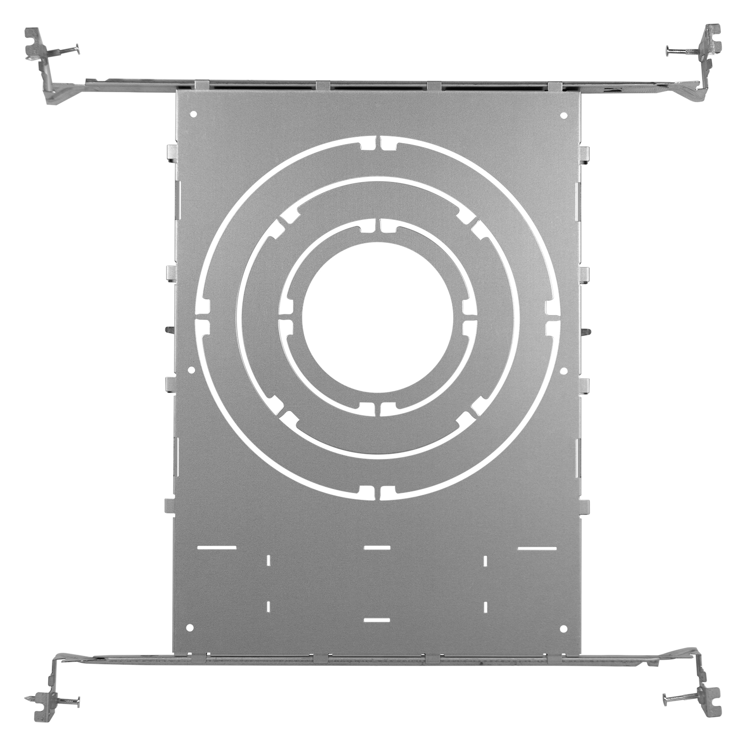 Product image for New Construction Plate with Adjustable Bar Hangers for 3-, 4-, 6- and 8-Inch Round Downlights