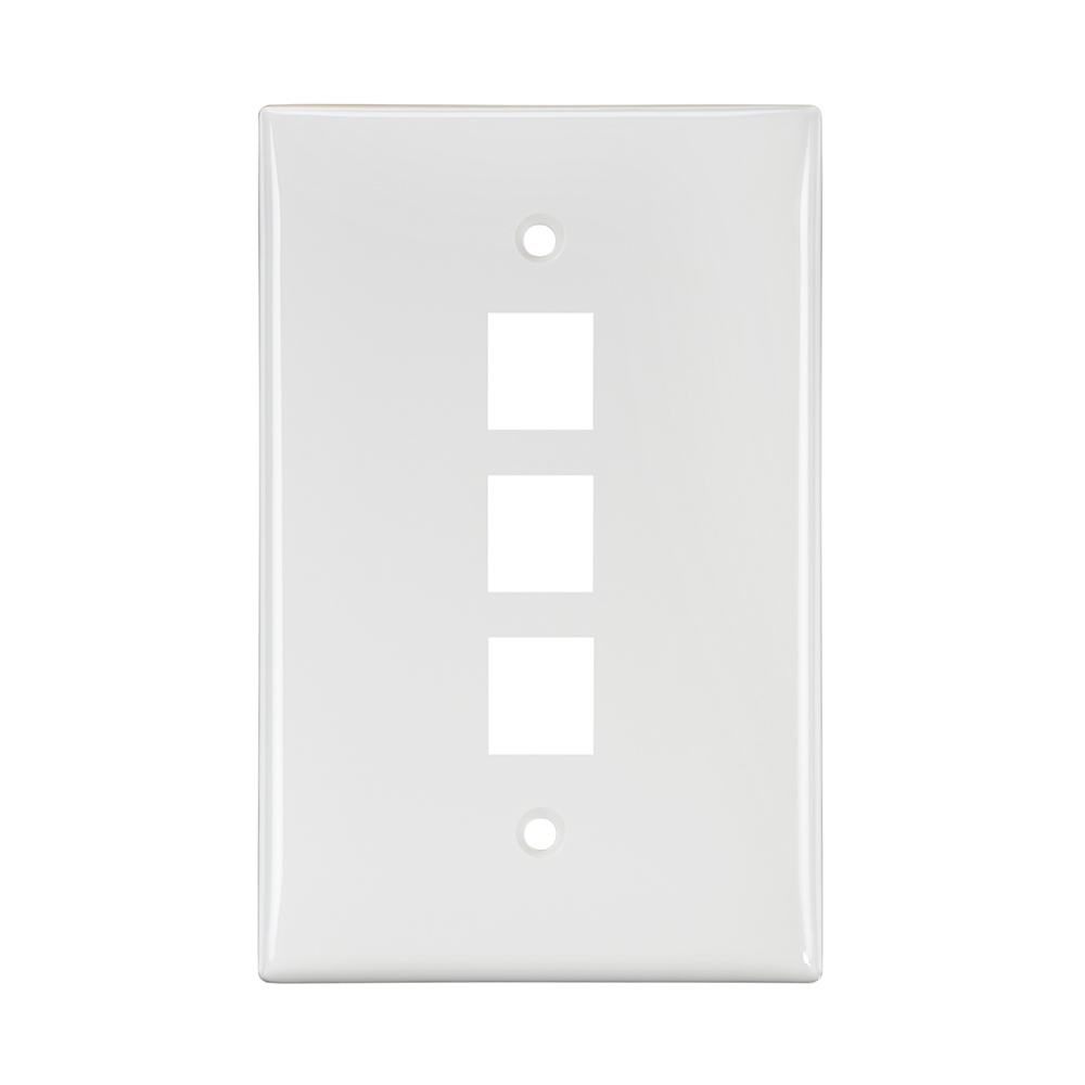 Leviton 41091-3WN White 3-Port Wallplate
