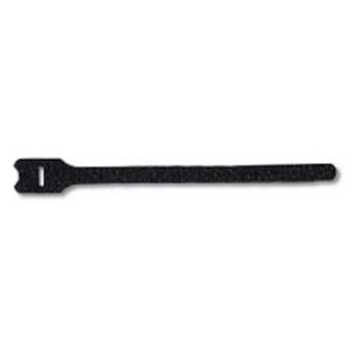 Product image for 8 inch Recloseable Hook & Loop Tie Wraps, Black (25 per pack)