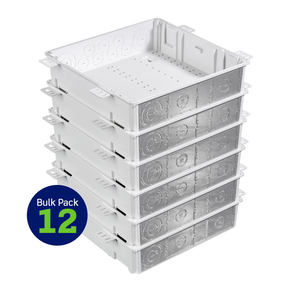 Product image for 14&quot; Wireless Structured Media Enclosure, Plastic, 12 Pack, White