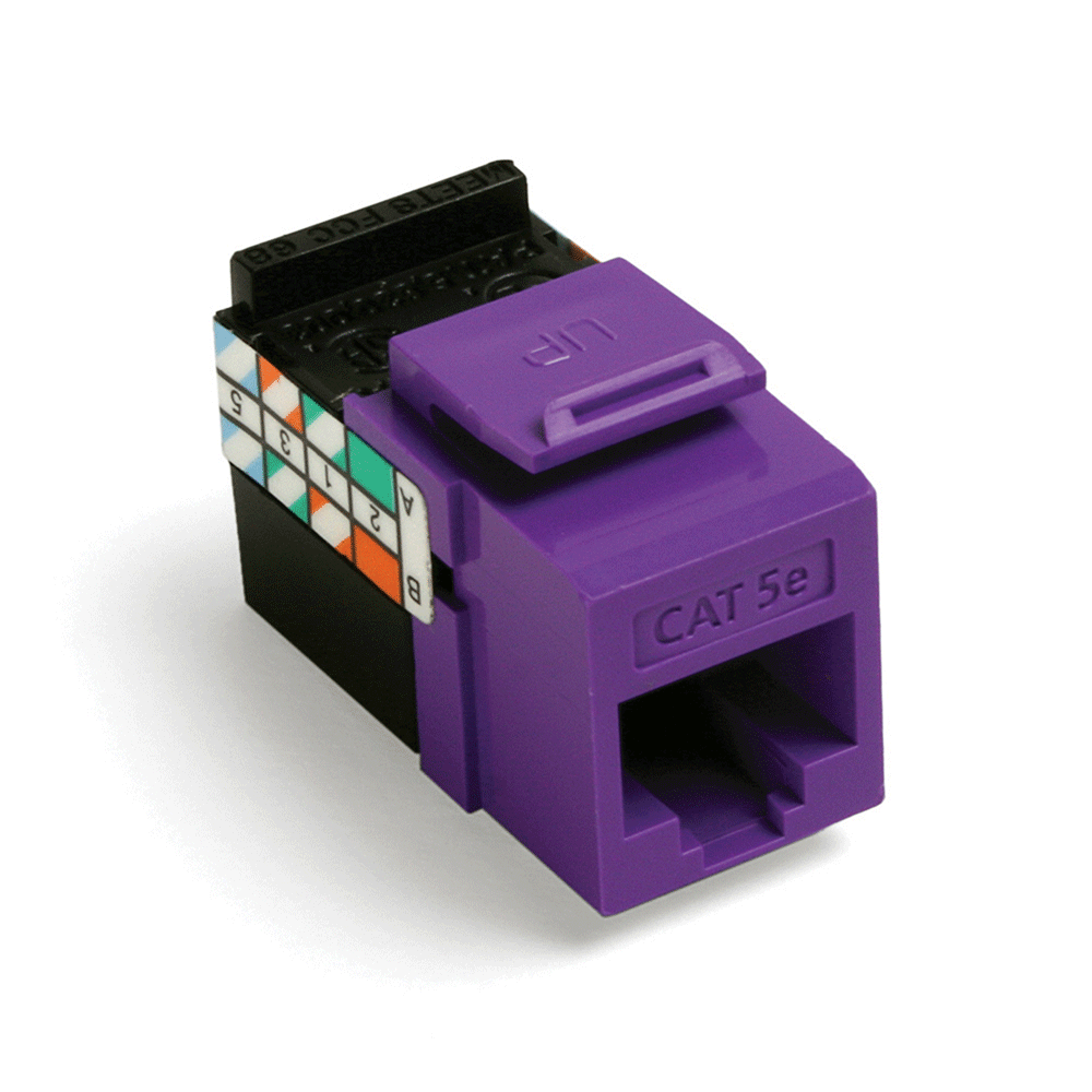 Product image for GIGAMAX™ Cat 5e QUICKPORT™ Jack, Purple