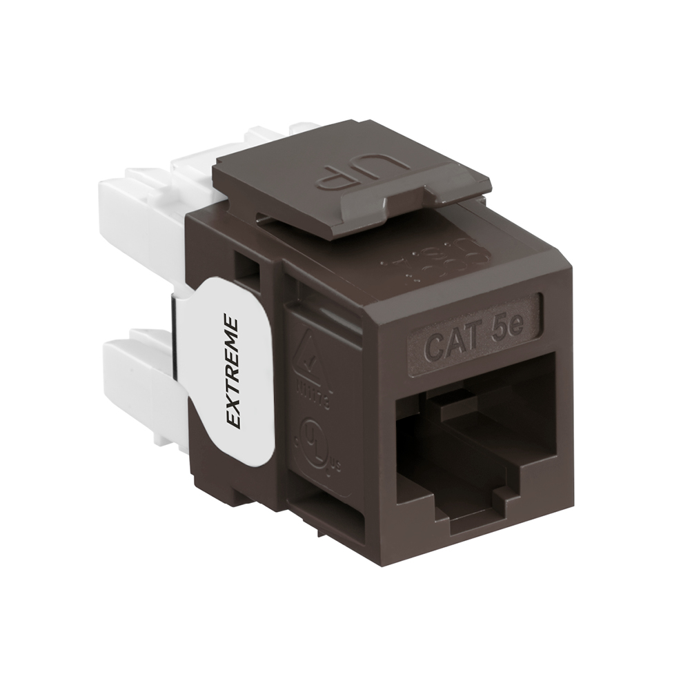 Product image for EXTREME™ Cat 5e QUICKPORT™ Jack, Brown