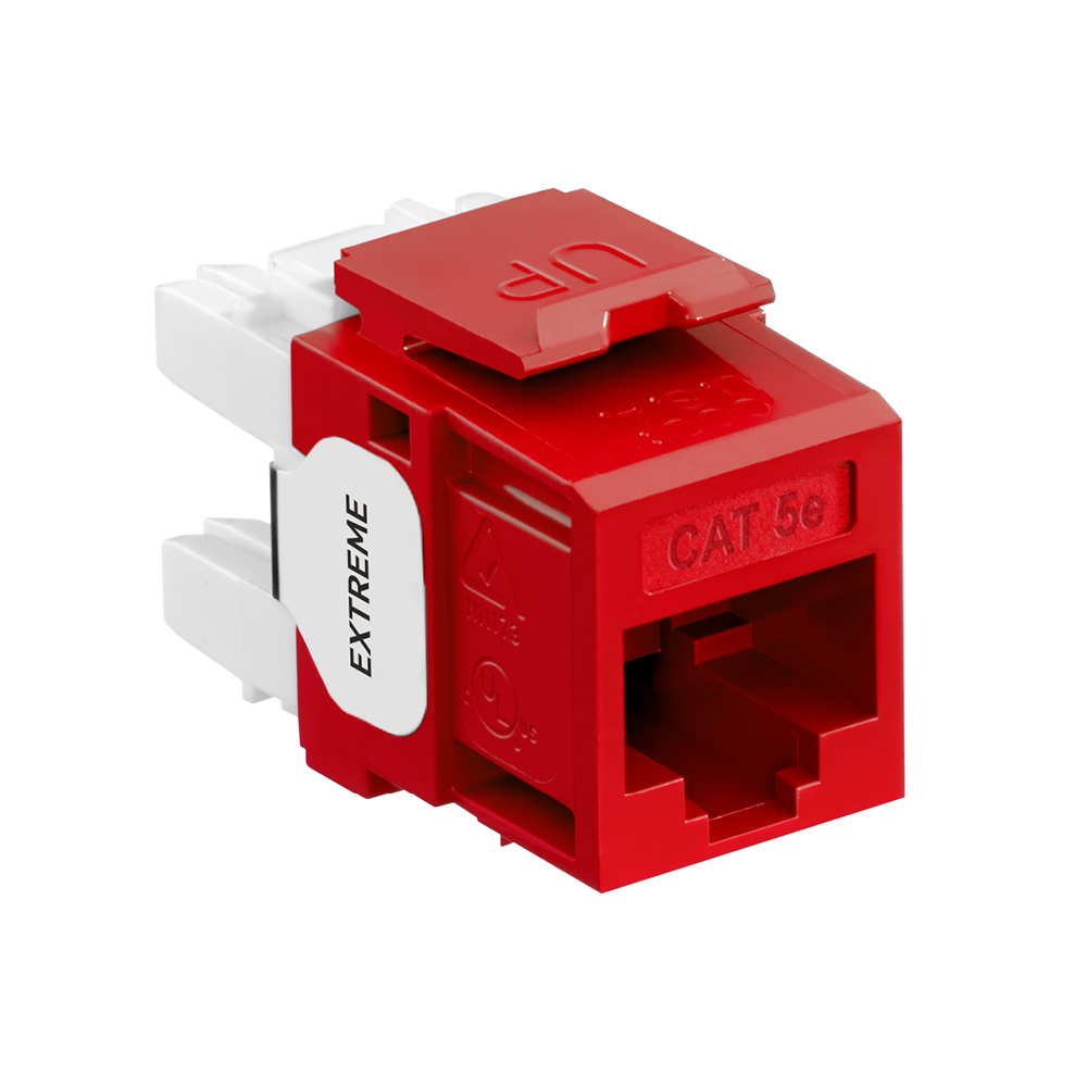 Product image for EXTREME™ Cat 5e QUICKPORT™ Jack, Crimson