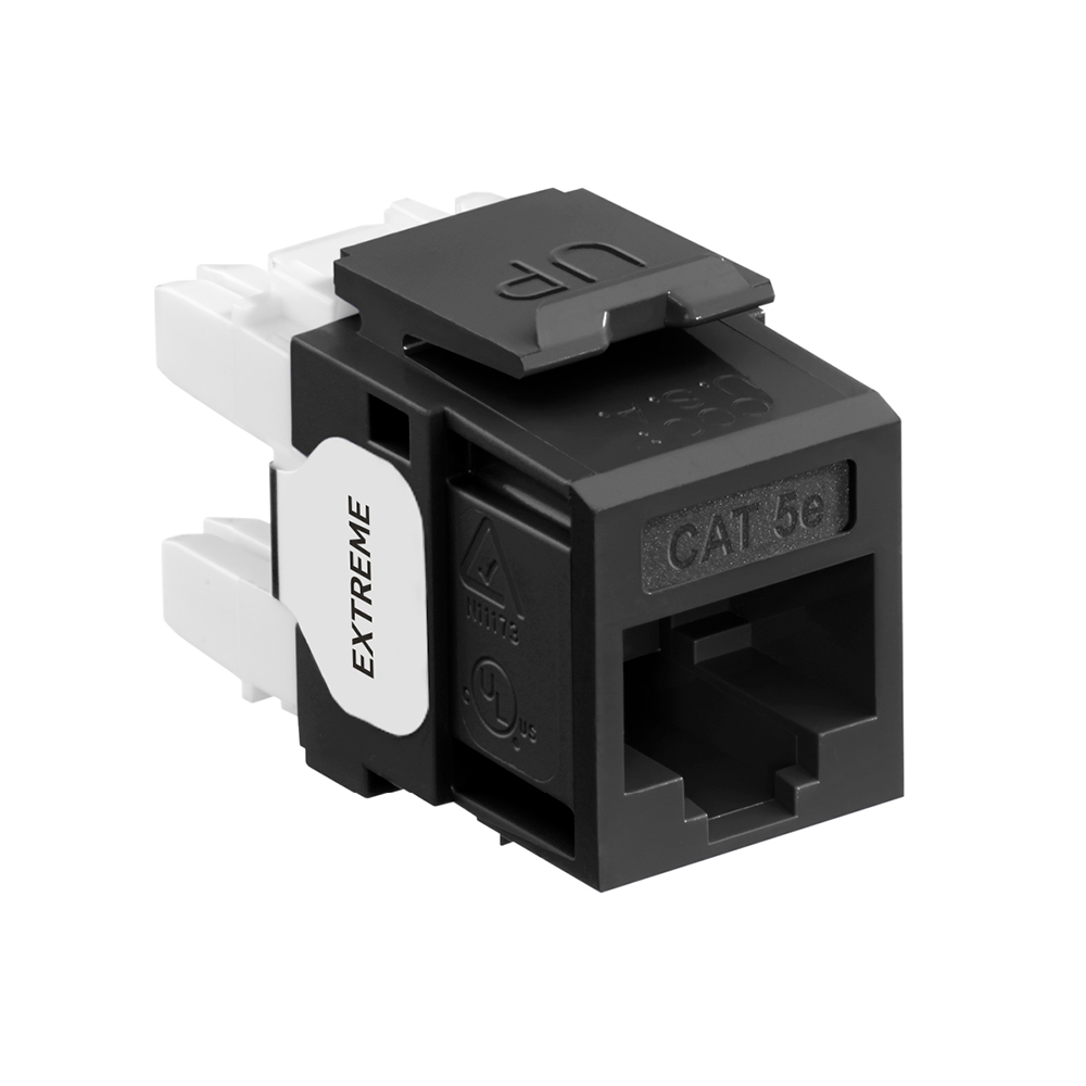 Product image for EXTREME™ Cat 5e QUICKPORT™ Jack, Black