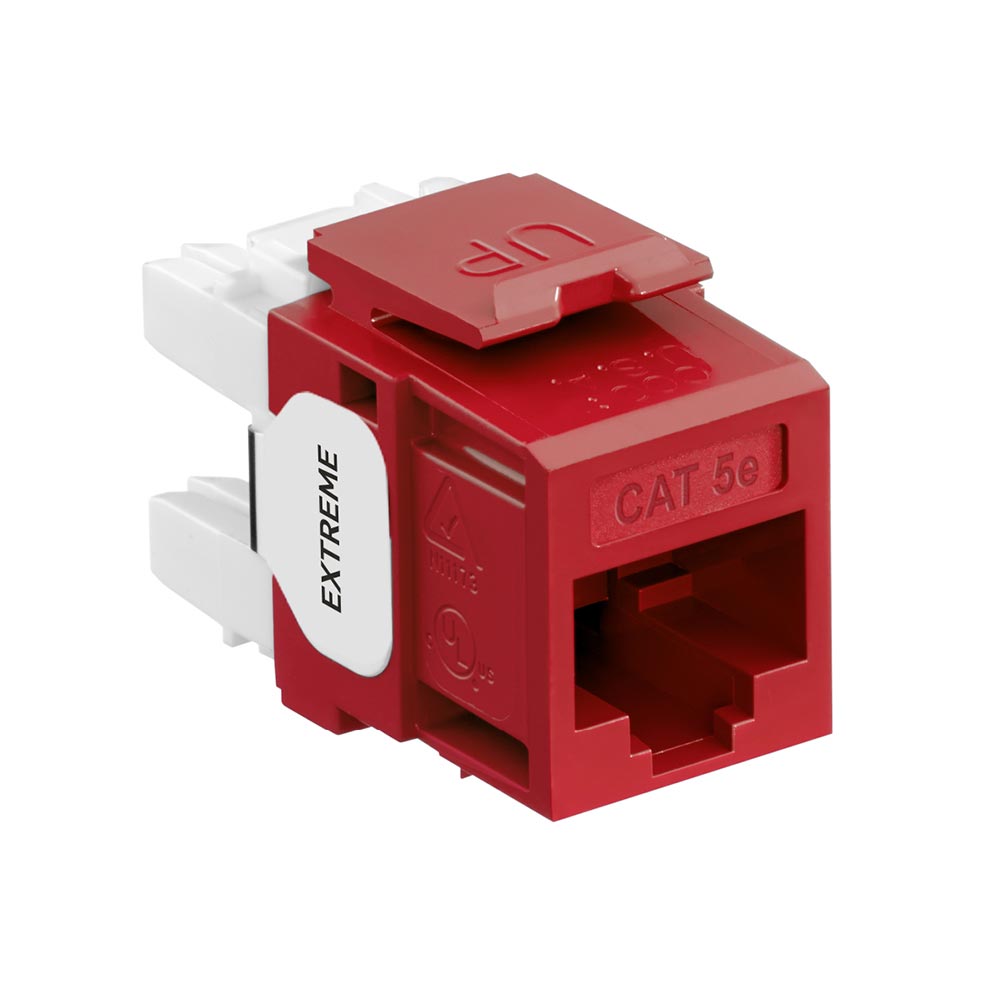 Product image for EXTREME™ Cat 5e QUICKPORT™ Jack, Dark Red