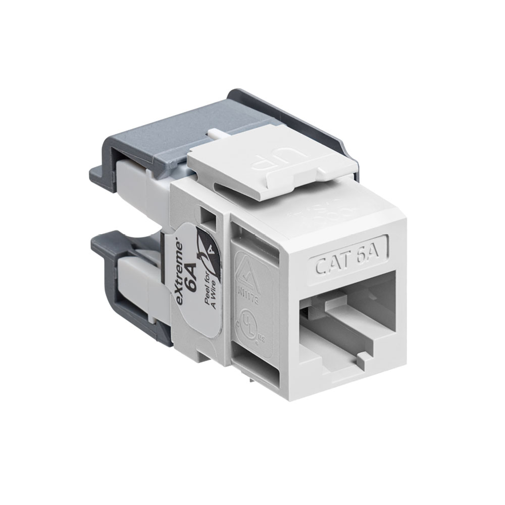 Product image for EXTREME™ Cat 6A QUICKPORT™ Jack, Channel-Rated, White