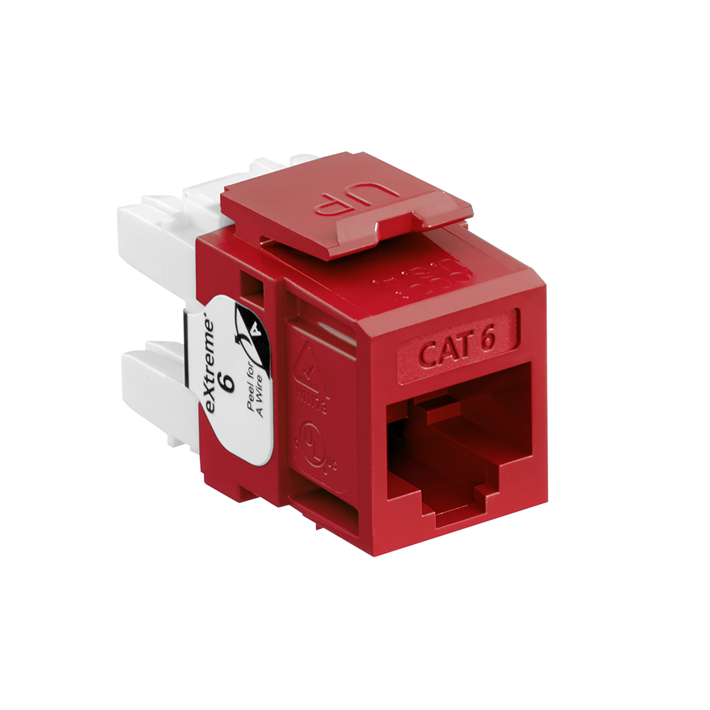 Product image for EXTREME™ Cat 6 QUICKPORT™ Jack, Dark Red