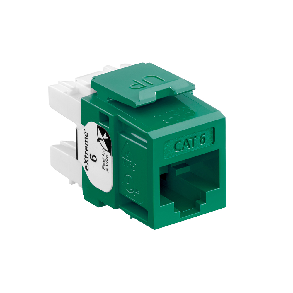 Product image for EXTREME™ Cat 6 QUICKPORT™ Jack, Green