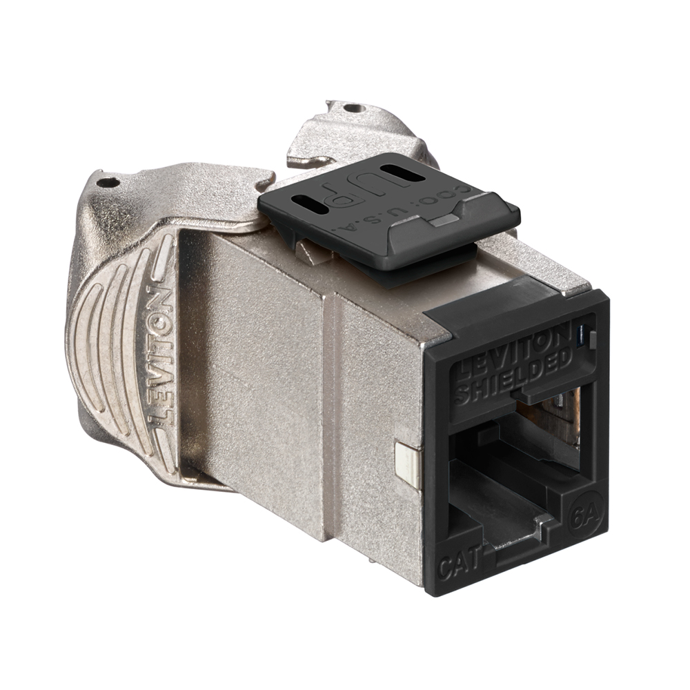 Product image for ATLAS-X1™ Cat 6A Shielded QUICKPORT™ Jack, Component-Rated, Black