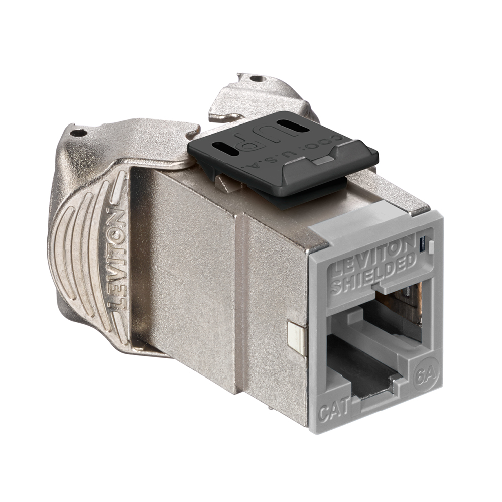 Product image for ATLAS-X1™ Cat 6A Shielded QUICKPORT™ Jack, Component-Rated, Gray