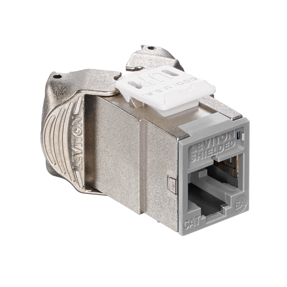 Product image for ATLAS-X1™ Cat 6A Shielded QUICKPORT™ Jack, Component-Rated, Gray