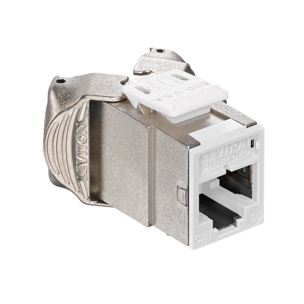 Product image for ATLAS-X1™ Cat 6A Shielded QUICKPORT™ Jack, Component-Rated, White