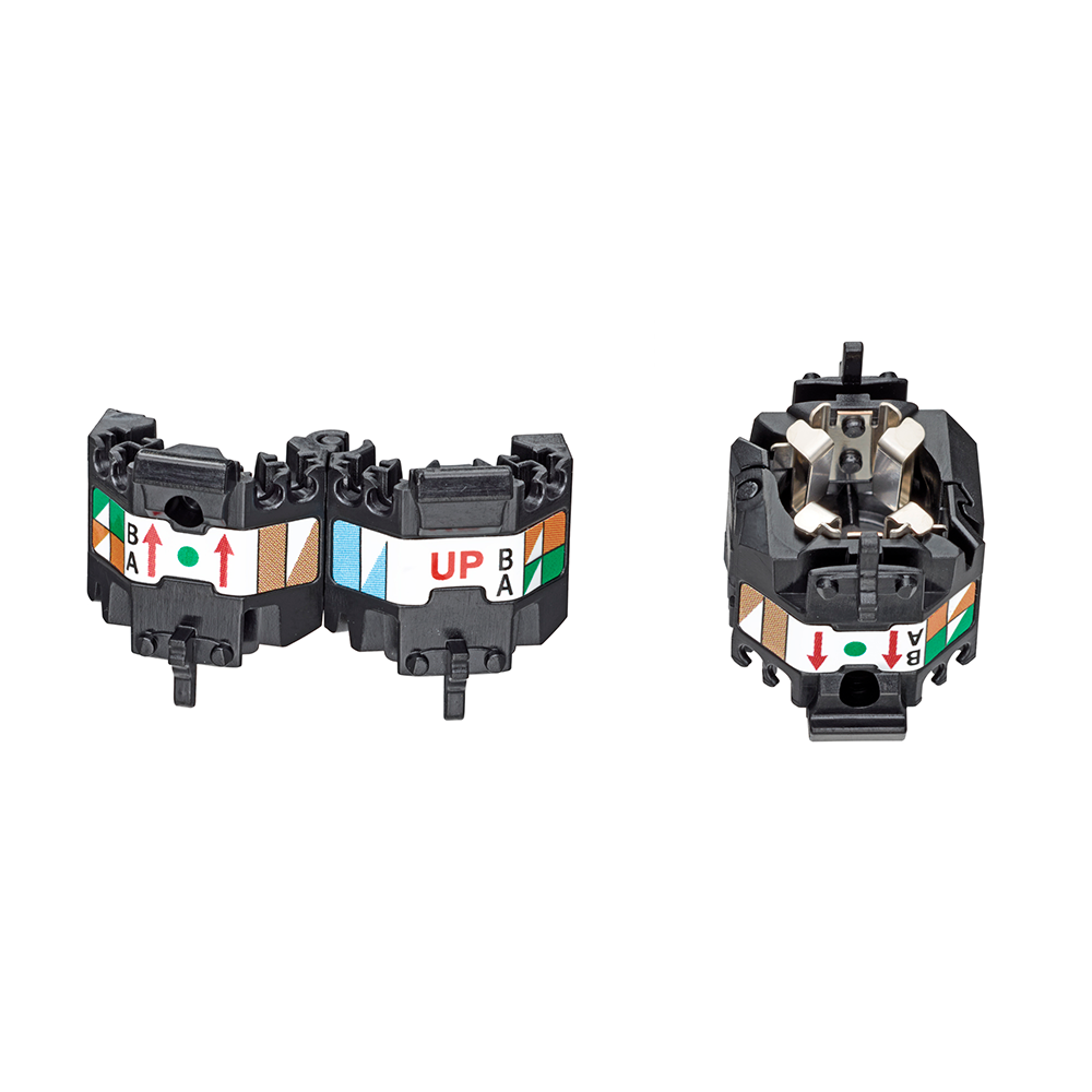 Product image for Wire Manager for ATLAS-X1™ Cat 8 Shielded Jacks, Black, 10-pack