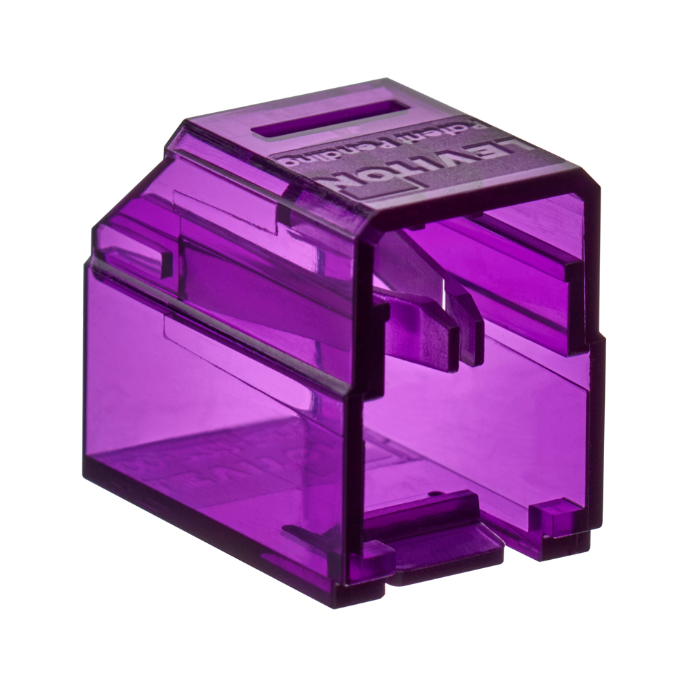 Product image for Secure RJ Housing, Purple color transparent (Pack of 48 housings and 1 color matched extraction tool)