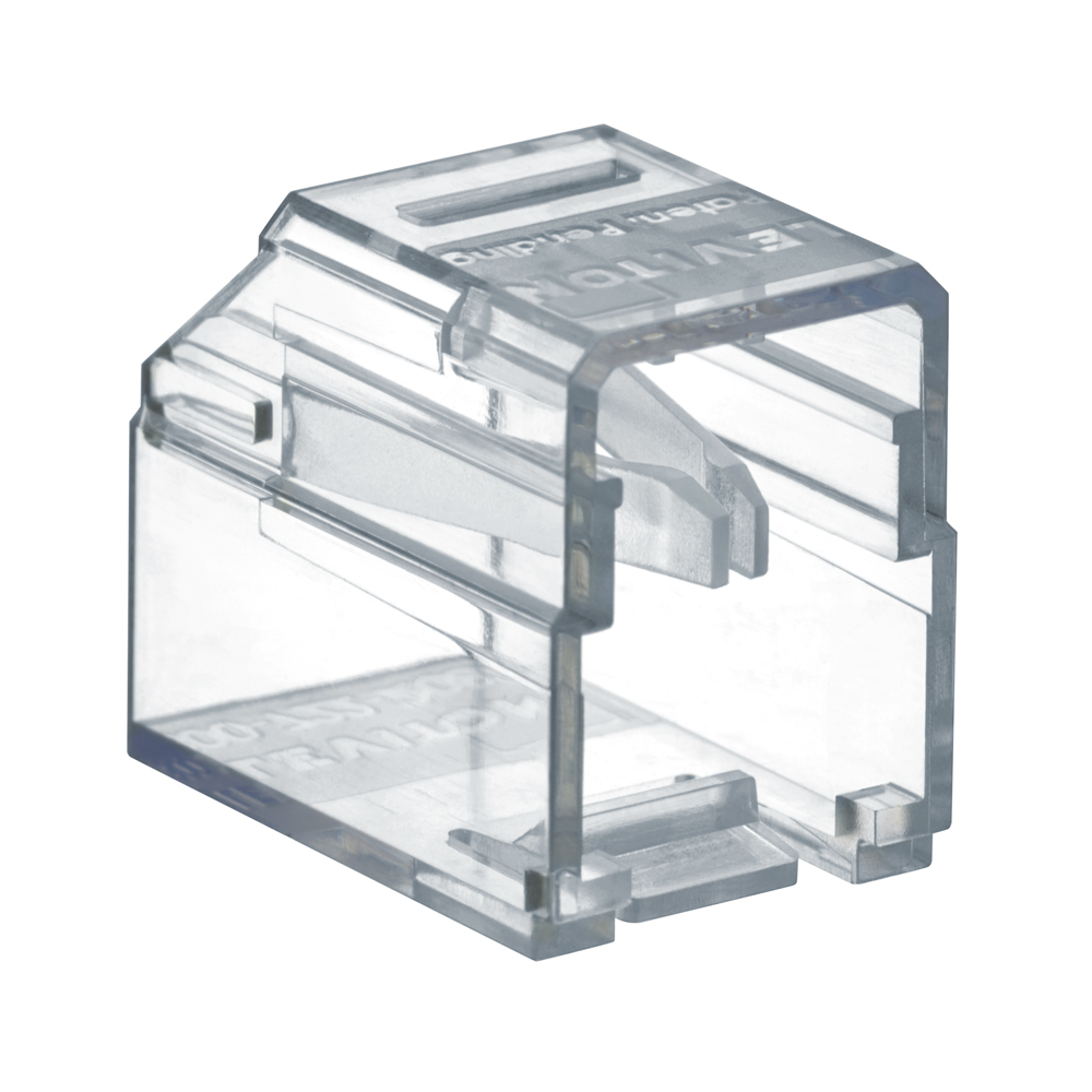 Product image for Secure RJ Housing, Clear color transparent (Pack of 48 housings and 1 color matched extraction tool)