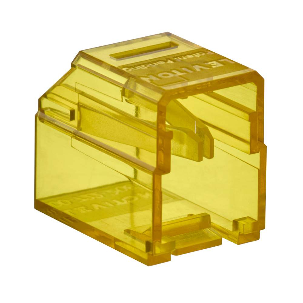 Product image for Secure RJ Housing, Yellow color transparent (Pack of 48 housings and 1 color matched extraction tool)