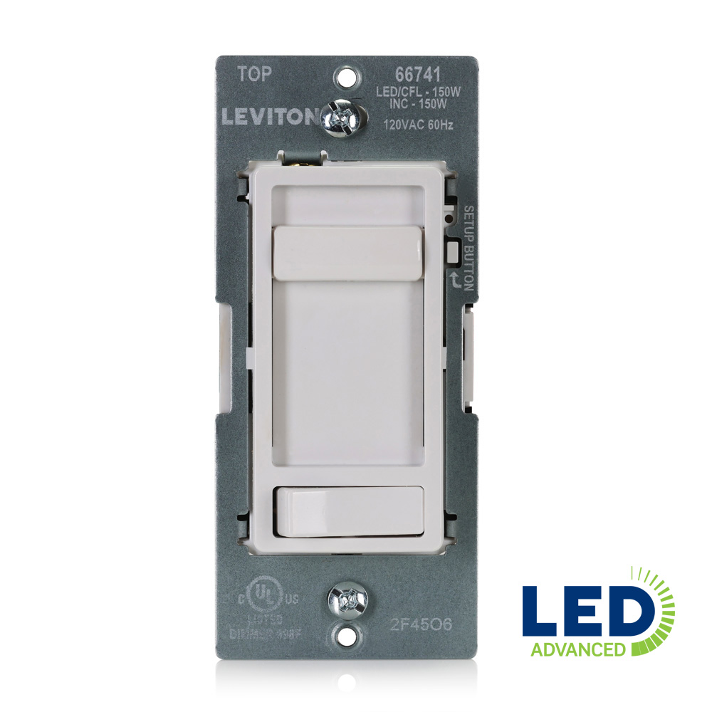 Product image for SureSlide Dimmer Switch for Dimmable LED, CFL, and Incandescent Lighting