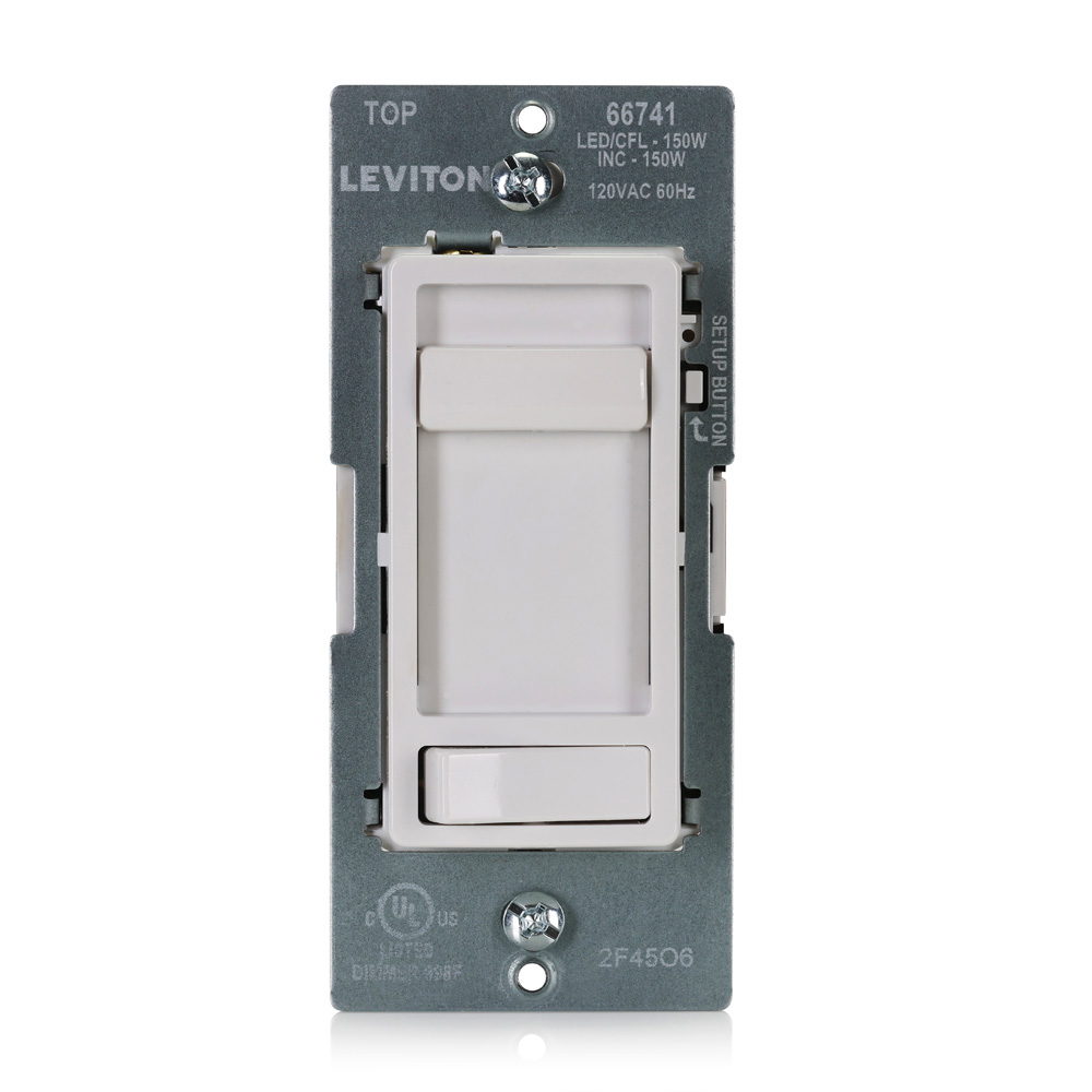 Product image for SureSlide Dimmer Switch for Dimmable LED, CFL, and Incandescent Lighting
