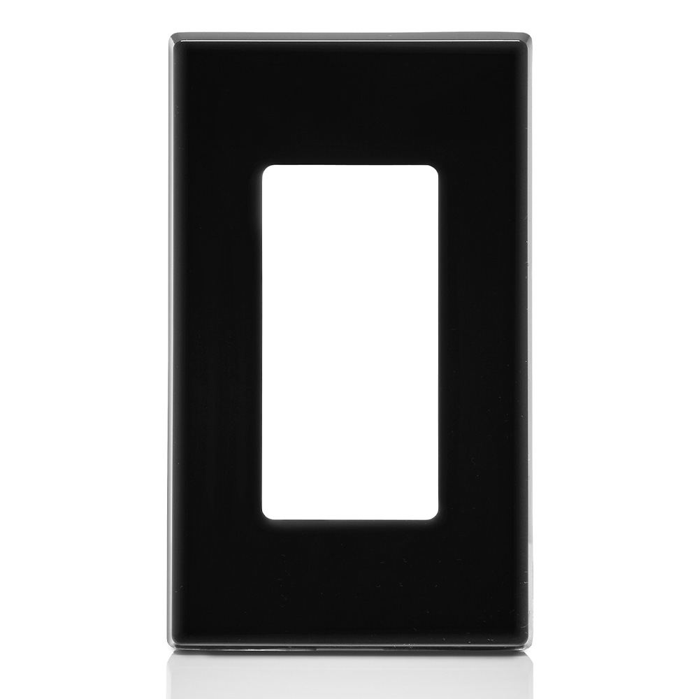 Product image for 1-Gang Decora Plus Screwless Wallplate Polycarbonate, Black