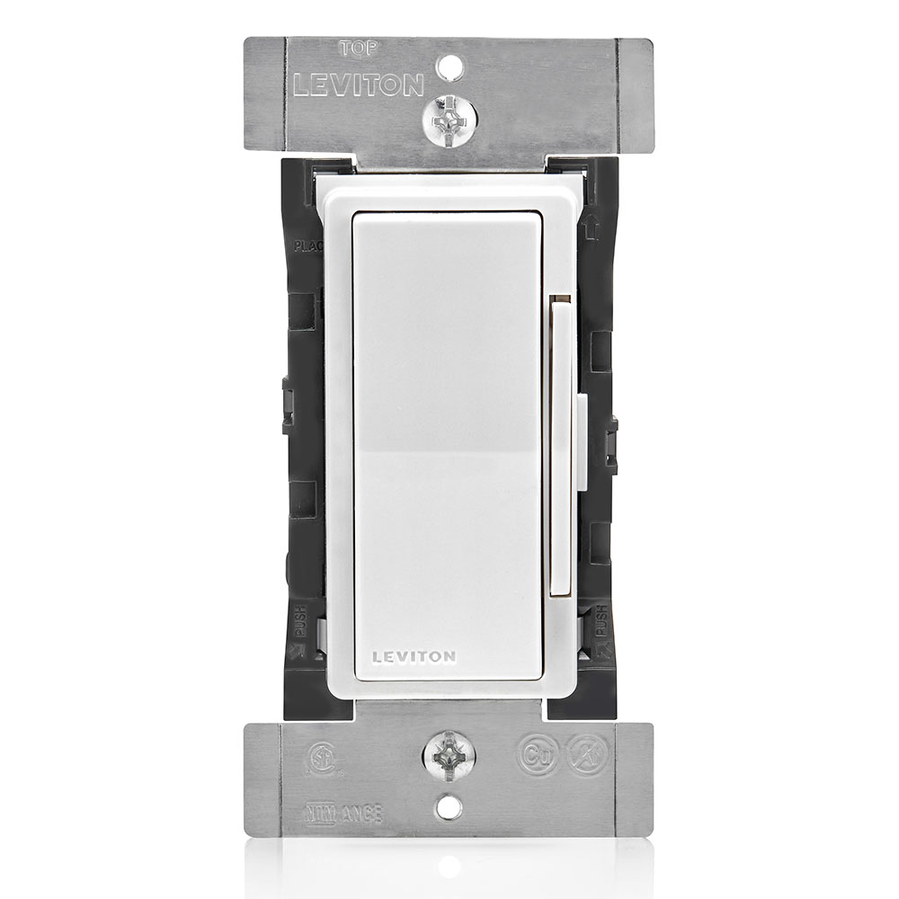 Product image for Decora Digital Fan Speed Control Switch, 1.5A, 4-Speed, Single Pole or 3-Way/Multi-location, Neutral Wire Required, White, Ivory and Light Almond Wallplates Included