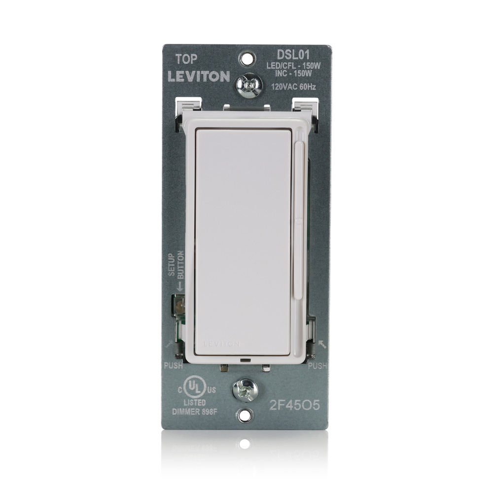 Product image for Decora Slide Dimmer Switch for Dimmable LED, CFL, and Incandescent Lighting
