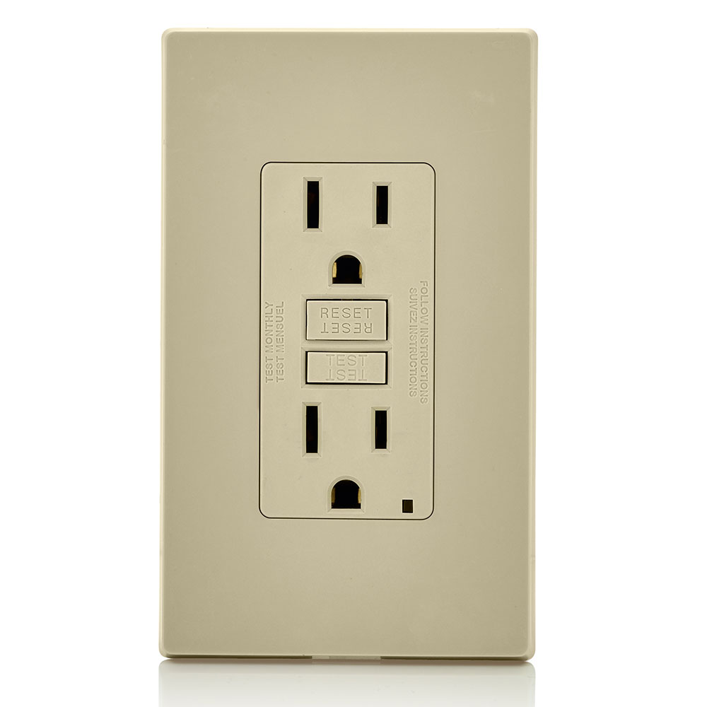 Product image for 15 Amp SmartlockPro® GFCI Receptacle/Outlet