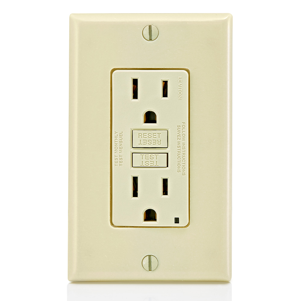 Product image for 15 Amp SmartlockPro® GFCI Receptacle/Outlet