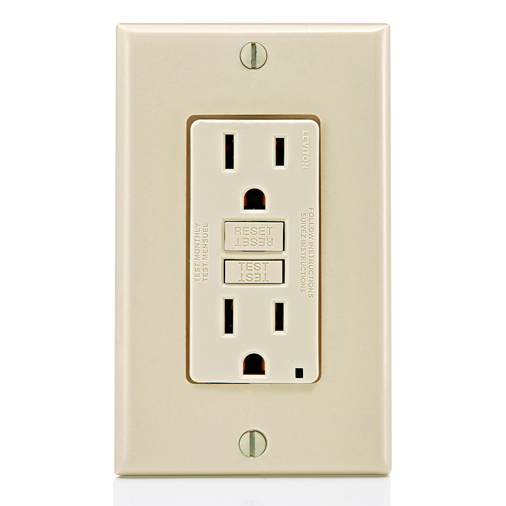 Product image for 15 Amp SmartlockPro® GFCI Receptacle/Outlet