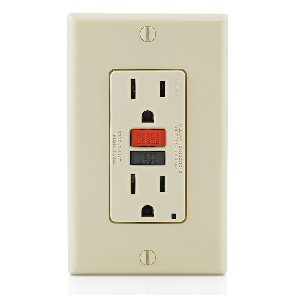 Product image for 15 Amp SmartlockPro® GFCI Receptacle/Outlet