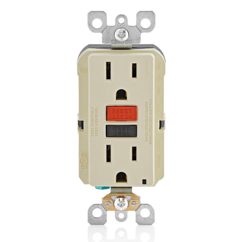 Product image for 15 Amp SmartlockPro® Slim GFCI Receptacle/Outlet