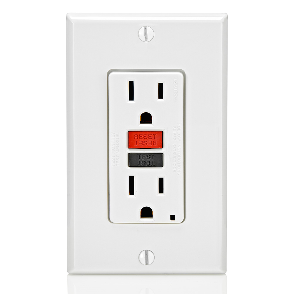 Product image for 15 Amp SmartlockPro® GFCI Receptacle/Outlet