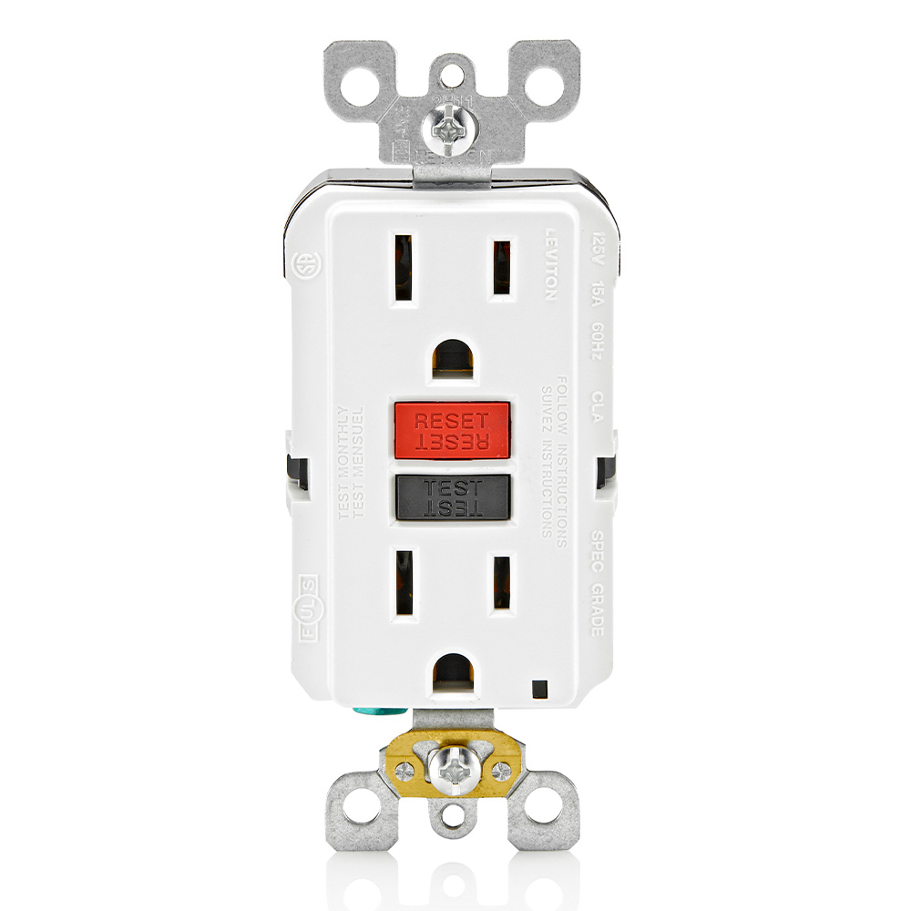 Product image for 15 Amp SmartlockPro® Slim GFCI Receptacle/Outlet