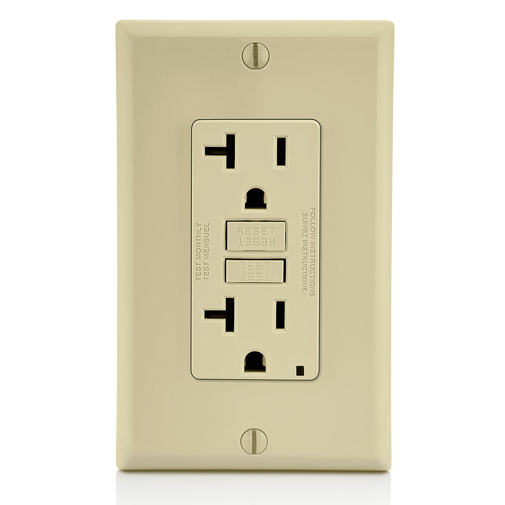 Product image for 20 Amp SmartlockPro® GFCI Receptacle/Outlet