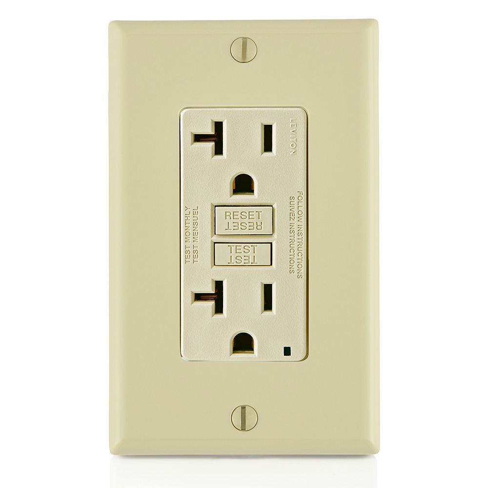 Product image for 20 Amp SmartlockPro® GFCI Receptacle/Outlet