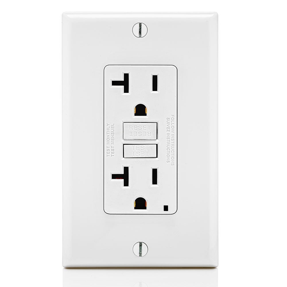 Product image for 20 Amp SmartlockPro® GFCI Receptacle/Outlet