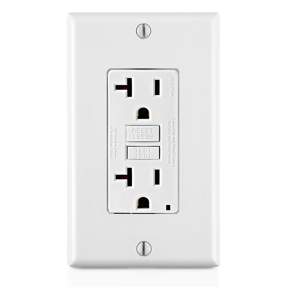 Product image for 20 Amp SmartlockPro® GFCI Receptacle/Outlet