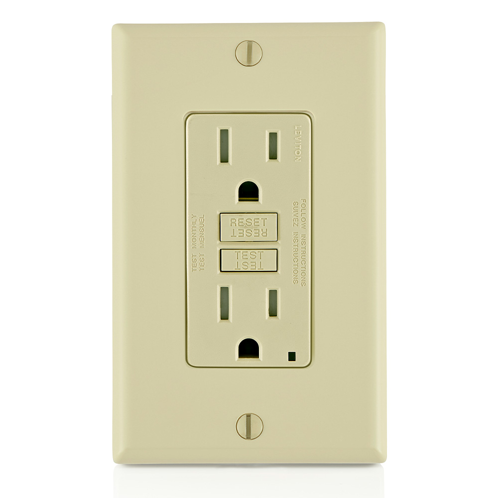 Product image for 15 Amp SmartlockPro® GFCI Receptacle/Outlet, Tamper-Resistant