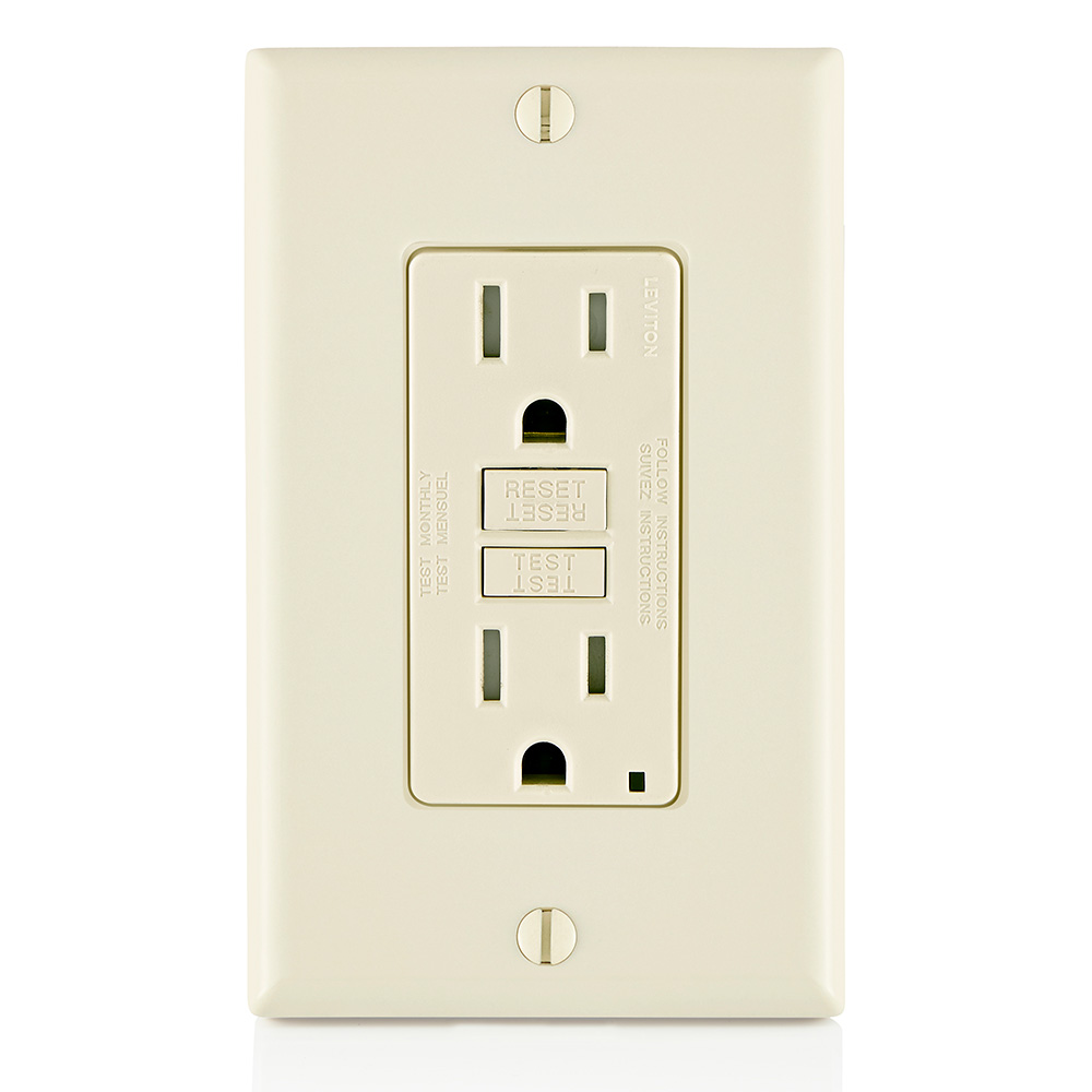 Product image for 15 Amp SmartlockPro® GFCI Receptacle/Outlet, Tamper-Resistant